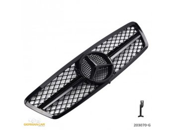 Решётка радиатора AMG Look Glossy Black на Mercedes C класс W203