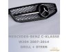 Решётка радиатора в стиле AMG C63 Look Black Chrome Var2 на Mercedes C класс W204