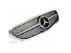 Решётка радиатора в стиле AMG С63 Chrome Silver на Mercedes C класс W205 Elegance / Classic