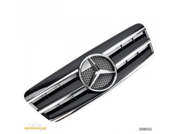 Решётка радиатора AMG Look Matt Black на Mercedes CLK класс W208
