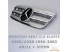 Решётка радиатора AMG Look Silver Chrome на Mercedes CLK класс W208