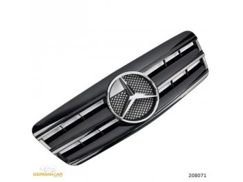 Решётка радиатора AMG Look Glossy Black на Mercedes CLK класс W208