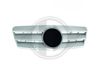 Решётка радиатора под звезду Silver Chrome на Mercedes CLK класс W208
