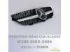Решётка радиатора AMG CLK63 Look Black Chrome на Mercedes CLK класс W209