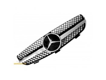 Решётка радиатора AMG CLK63 Look Black Chrome на Mercedes CLK класс W209
