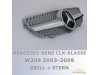 Решётка радиатора AMG CLK63 Look Silver Chrome на Mercedes CLK класс W209