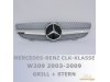 Решётка радиатора AMG CLK63 Look Silver Chrome на Mercedes CLK класс W209