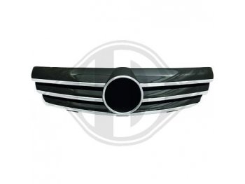 Решётка радиатора AMG Look Black Chrome на Mercedes CLK класс W209