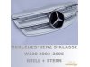 Решётка радиатора AMG Look Silver Chrome на Mercedes S класс W220 рестайл