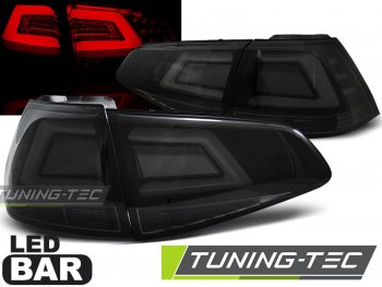 Задние фонари Neon Tube LED Black Smoke на Volkswagen Golf VII