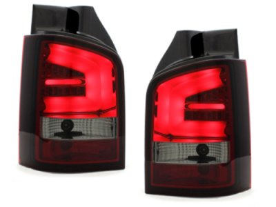 Задние фонари Neon Red Smoke на VW Multivan / Caravelle T5 рестайл