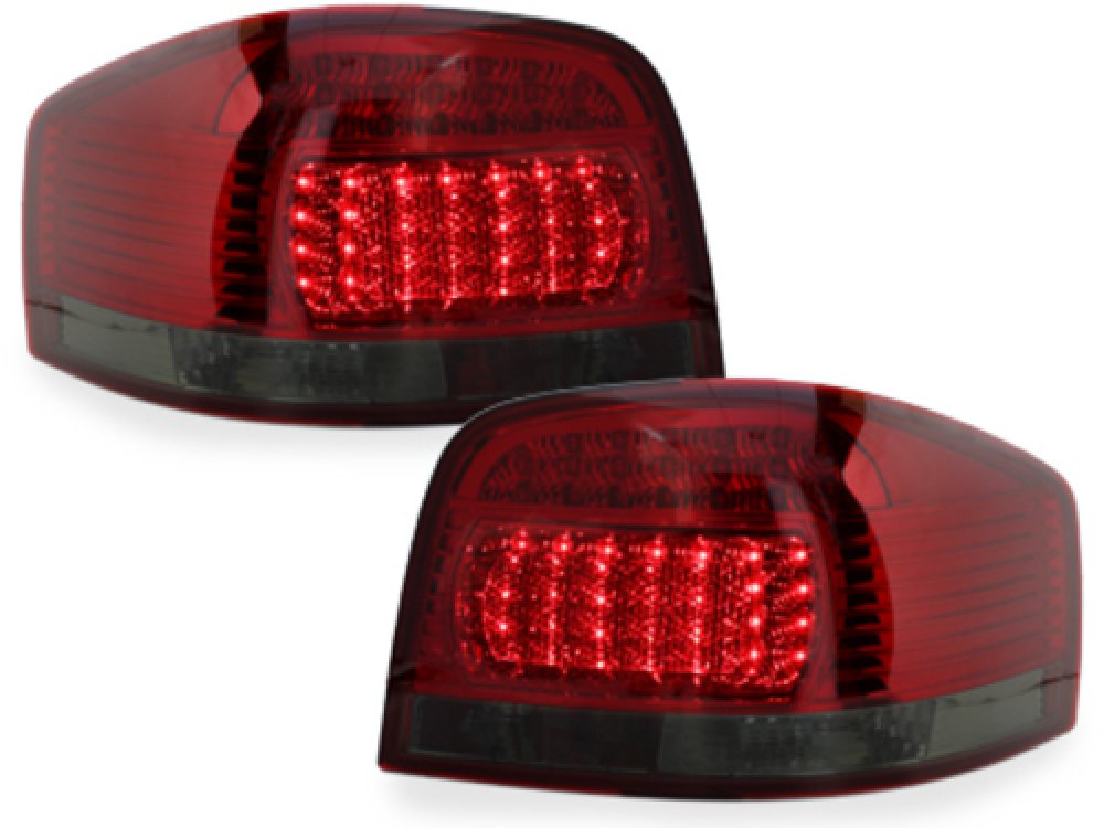 Задние светодиодные фонари LED Red Smoke на Audi A3 8P 3D