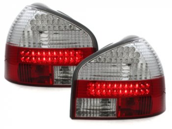 Задние тюнинговые фонари LED Red Crystal на Audi A3 8L