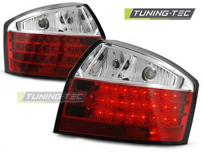 Задние светодиодные фонари LED Red Crystal на Audi A4 B6