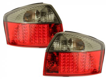 Задние диодные фонари LED Red Black на Audi A4 B6