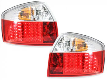 Задние диодные фонари LED Red Crystal на Audi A4 B6