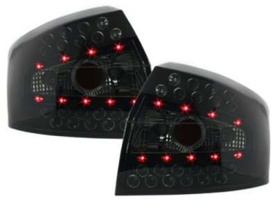 Задние диодные фонари LED Black Smoke на Audi A4 B6