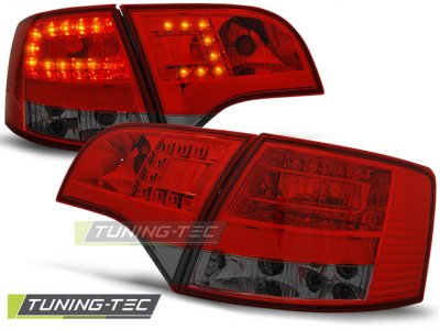 Задние фонари диодные LED Red Smoke на Audi A4 B7 Avant