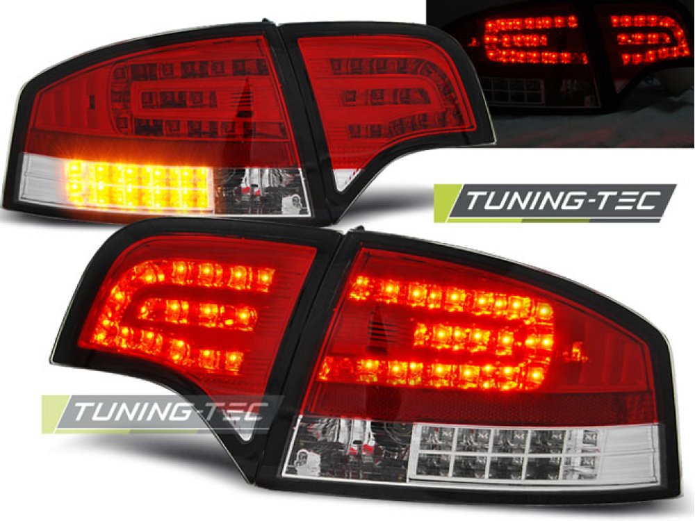 Задние фонари диодные LED Red Crystal Var2 на Audi A4 B7 Sedan