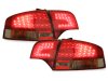 Задние диодные фонари LED Red Smoke на Audi A4 B7