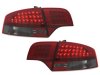 Задние фонари LED Red Smoke на Audi A4 B7