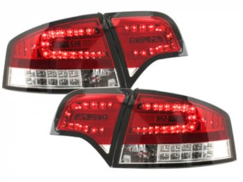 Задние фонари LED Red Crystal на Audi A4 B7