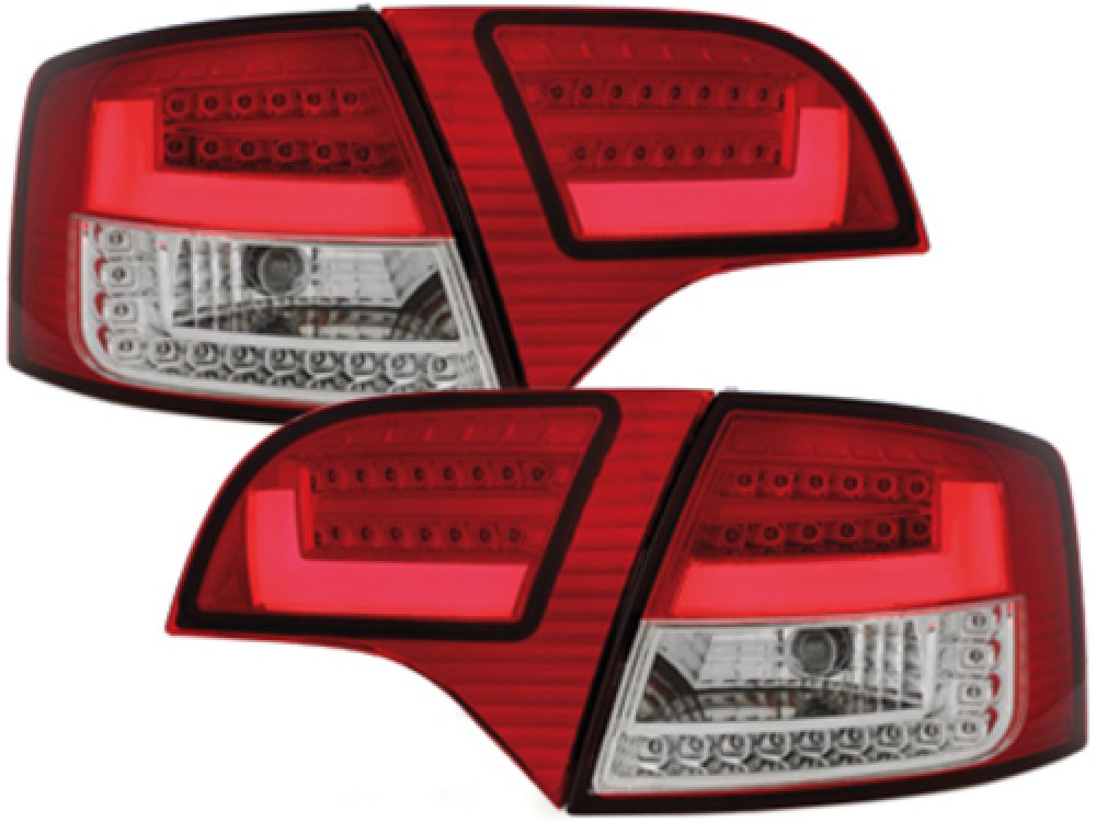 Задние диодные фонари Litec LED Red Crystal на Audi A4 B7 Avant