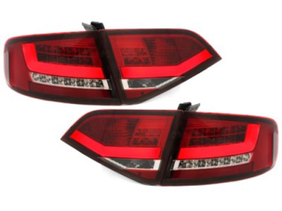 Задние светодиодные фонари LED Red Crystal на Audi A4 B8