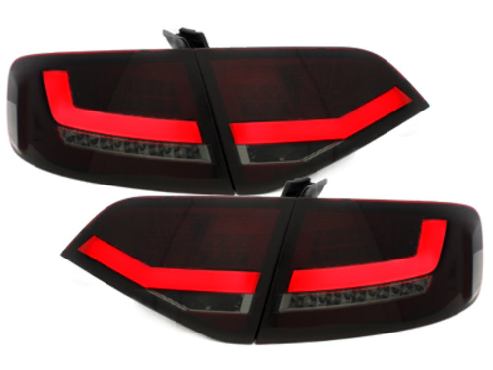 Задние светодиодные фонари LED Red Smoke на Audi A4 B8