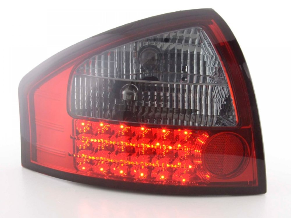 Задние диодные фонари LED Red Smoke на Audi A6 C5
