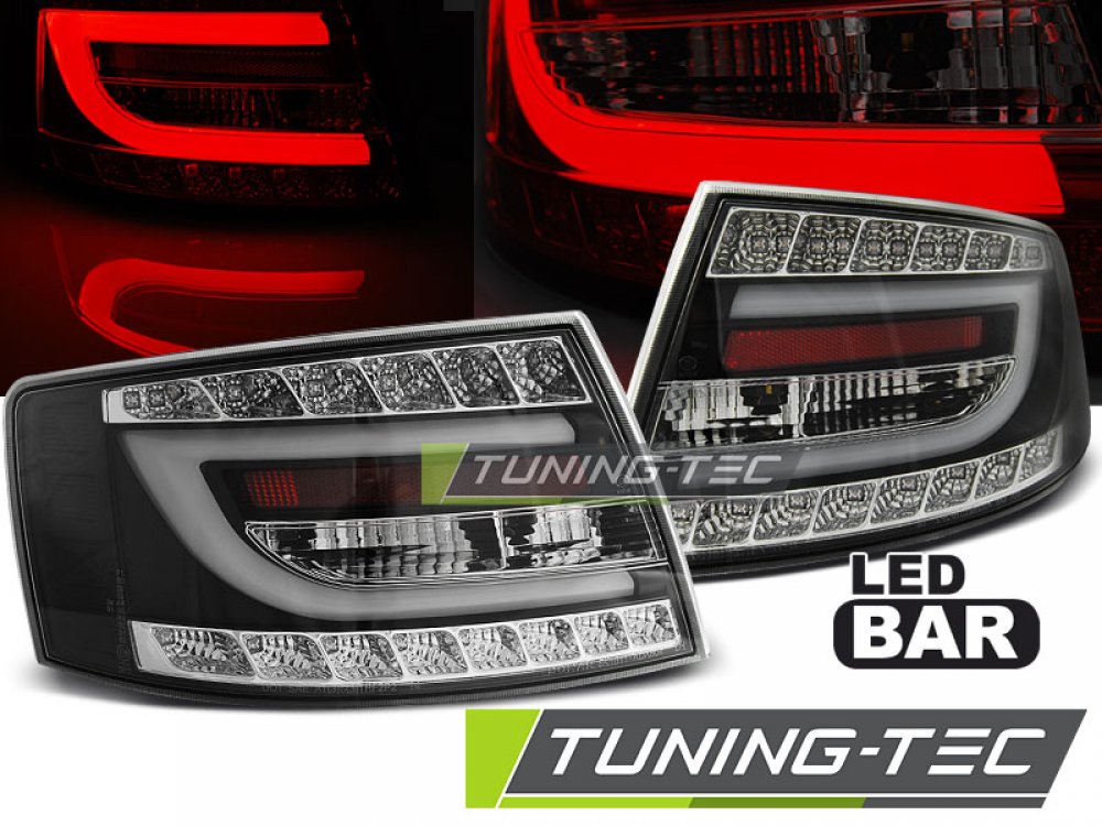 Задние диодные фонари LED Black на Audi A6 C6
