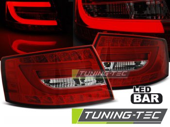 Задние диодные фонари LED Red Crystal на Audi A6 C6