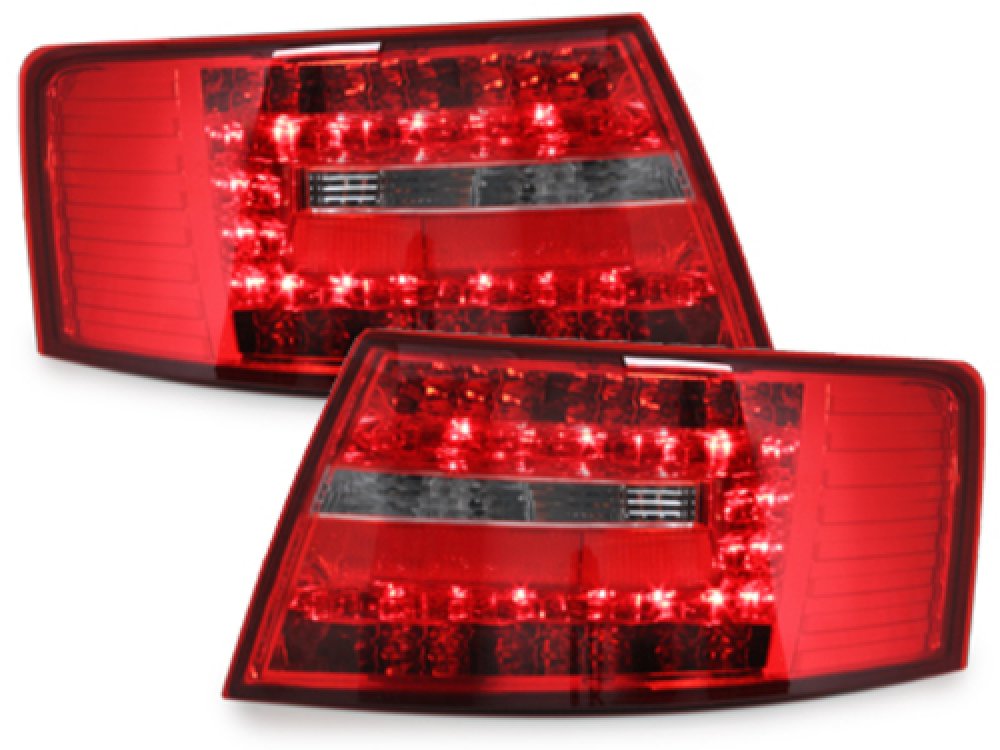 Задние фонари LED Red Crystal на Audi A6 C6