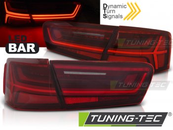 Задние фонари DynamicTurn LED Red Crystal на Audi A6 C7