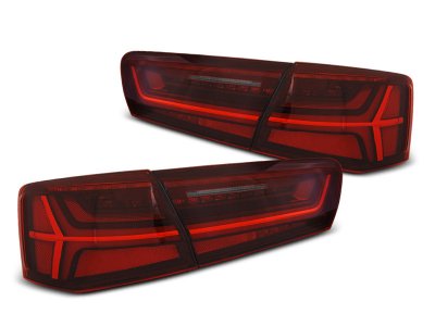 Задние фонари DynamicTurn LEDBar Red Crystal на Audi A6 C7