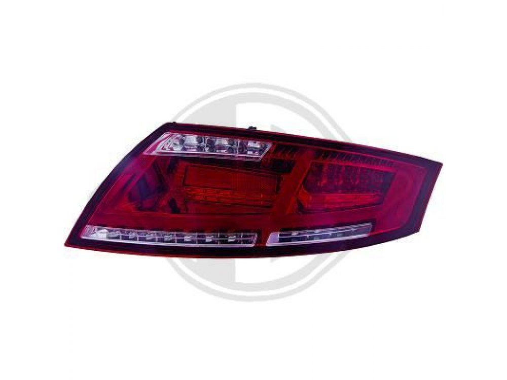 Задние диодные фонари от HD LED Red Smoke на Audi TT 8J