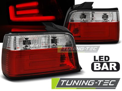 Задние неоновые фонари LED Red Crystal на BMW 3 E36 Limousine