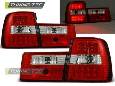 Задние фонари LED Red Crystal на BMW 5 E34