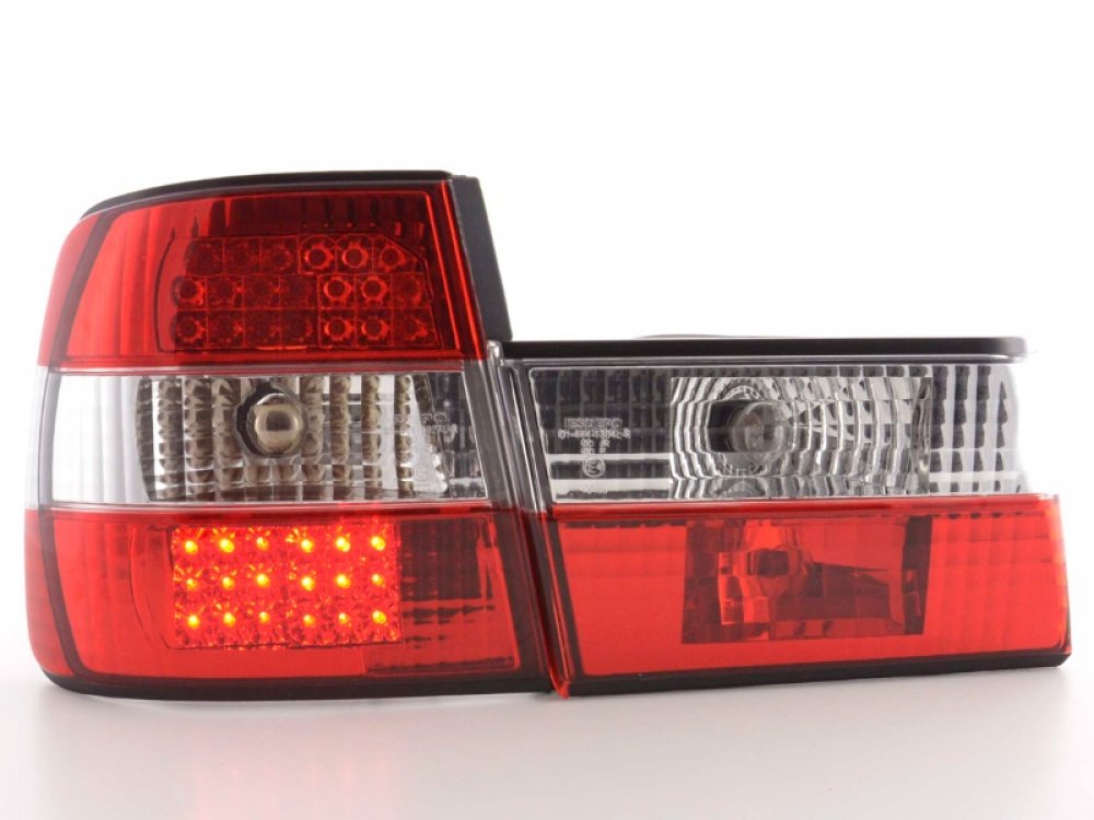 Задние диодные фонари LED Red Crystal на BMW 5 E34