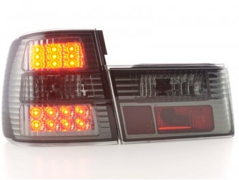 Задние фонари LED Smoke на BMW 5 E34