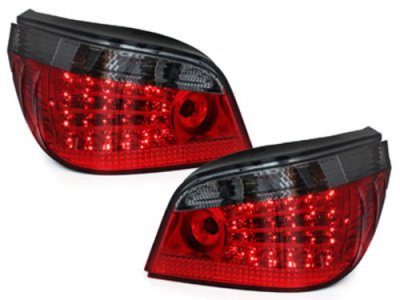 Задние фонари LED Red Smoke на BMW 5 E60