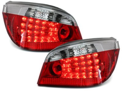 Задняя альтернативная оптика LED Red Crystal на BMW 5 E60
