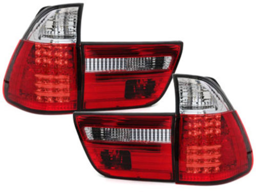 Задние диодные фонари LED Red Crystal на BMW X5 E53