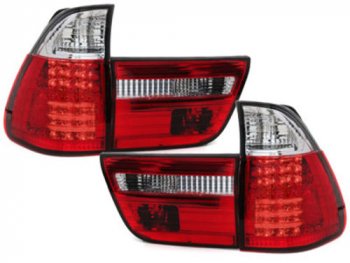 Задние диодные фонари LED Red Crystal на BMW X5 E53