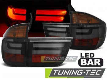 Задние фонари в стиле рестайла Neon Tube Smoke на BMW X5 E70