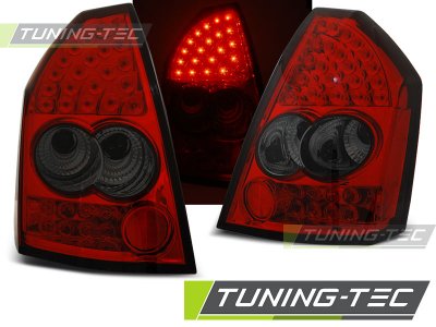 Задние светодиодные фонари LED Red Smoke на Chrysler 300C