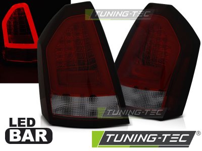 Задние тюнинговые фонари Neon LED Bar Red Smoke на Chrysler 300C