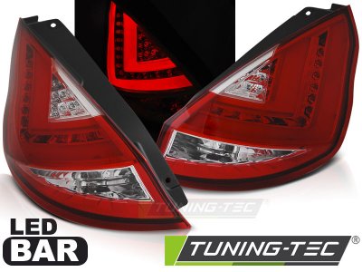 Задняя альтернативная оптика LEDBar Red Crystal от Tuning-Tec на Ford Fiesta VII 5D