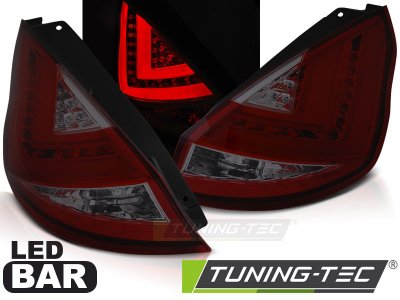 Задняя альтернативная оптика LEDBar Red Smoke от Tuning-Tec на Ford Fiesta VII 5D