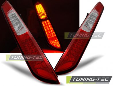 Задние светодиодные фонари красные от Tuning-Tec на Ford Focus II Hatchback рестайл